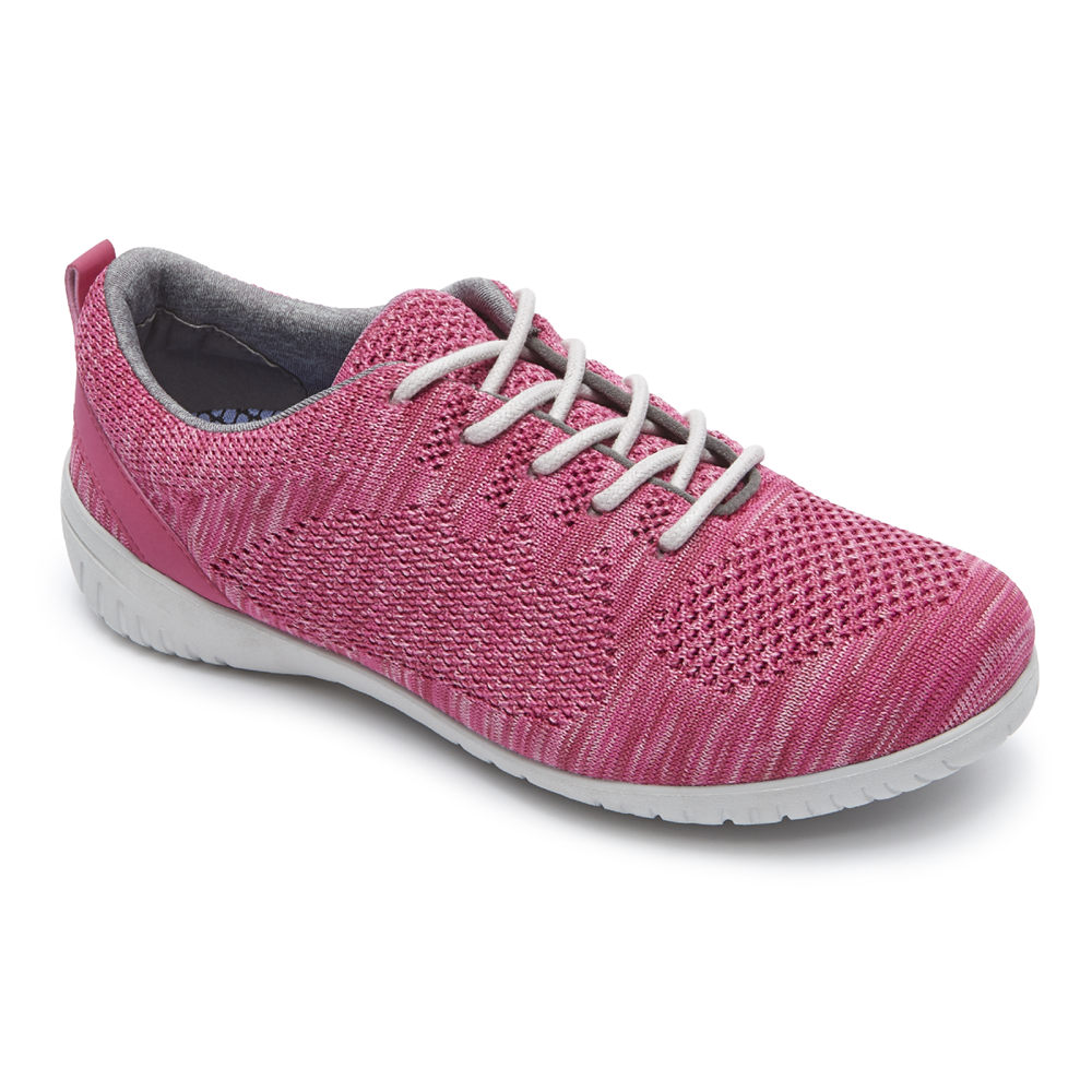 Rockport Sneakers For Womens Pink - Raelyn Knit Tie - JE9158432